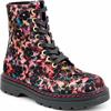 HEAVENLY FEET WOMENS ZIP LACE ANKLE BOOT - ROSE PINK VELOUR